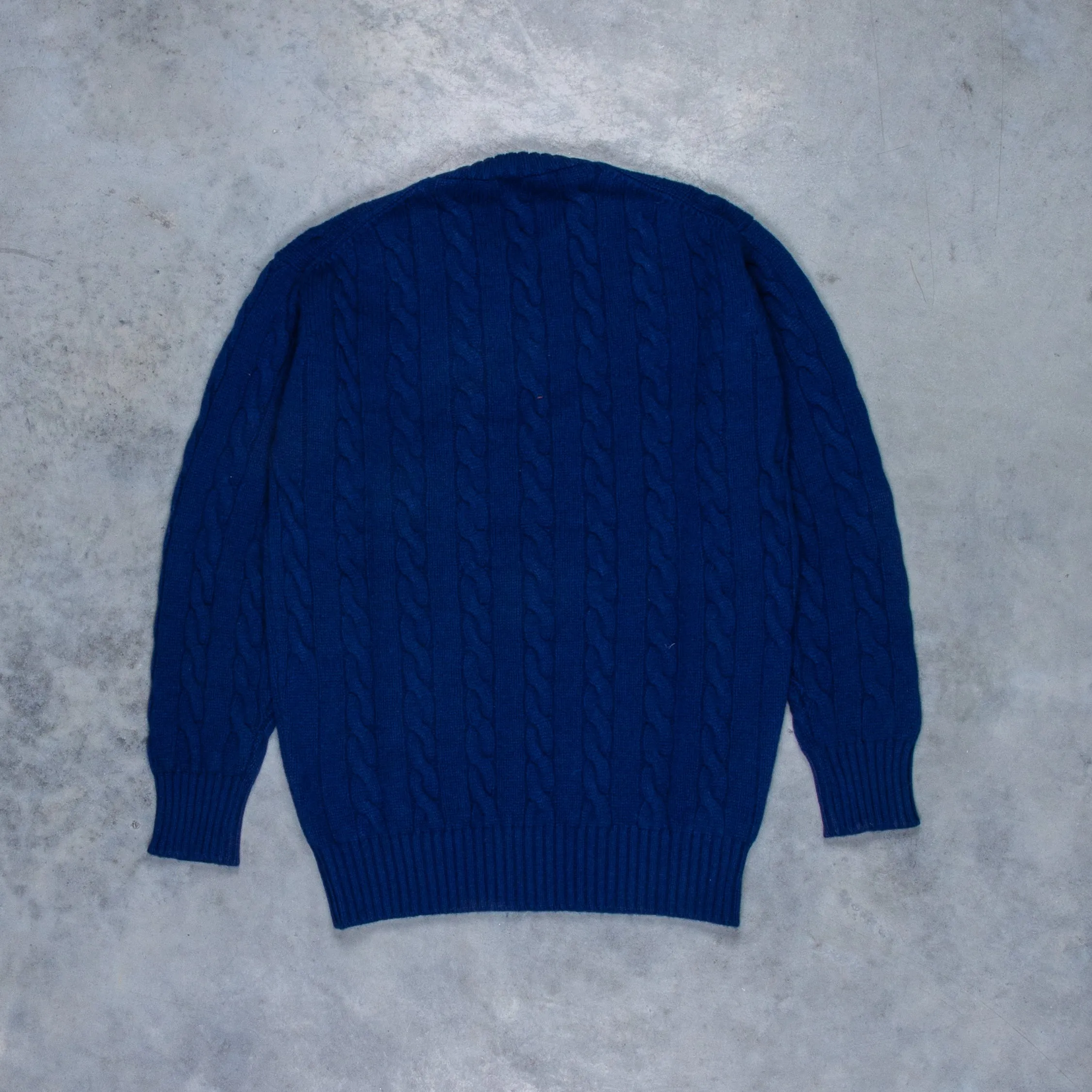 William Lockie Chirnside Cashmere Cable Crew Neck Inchiostro