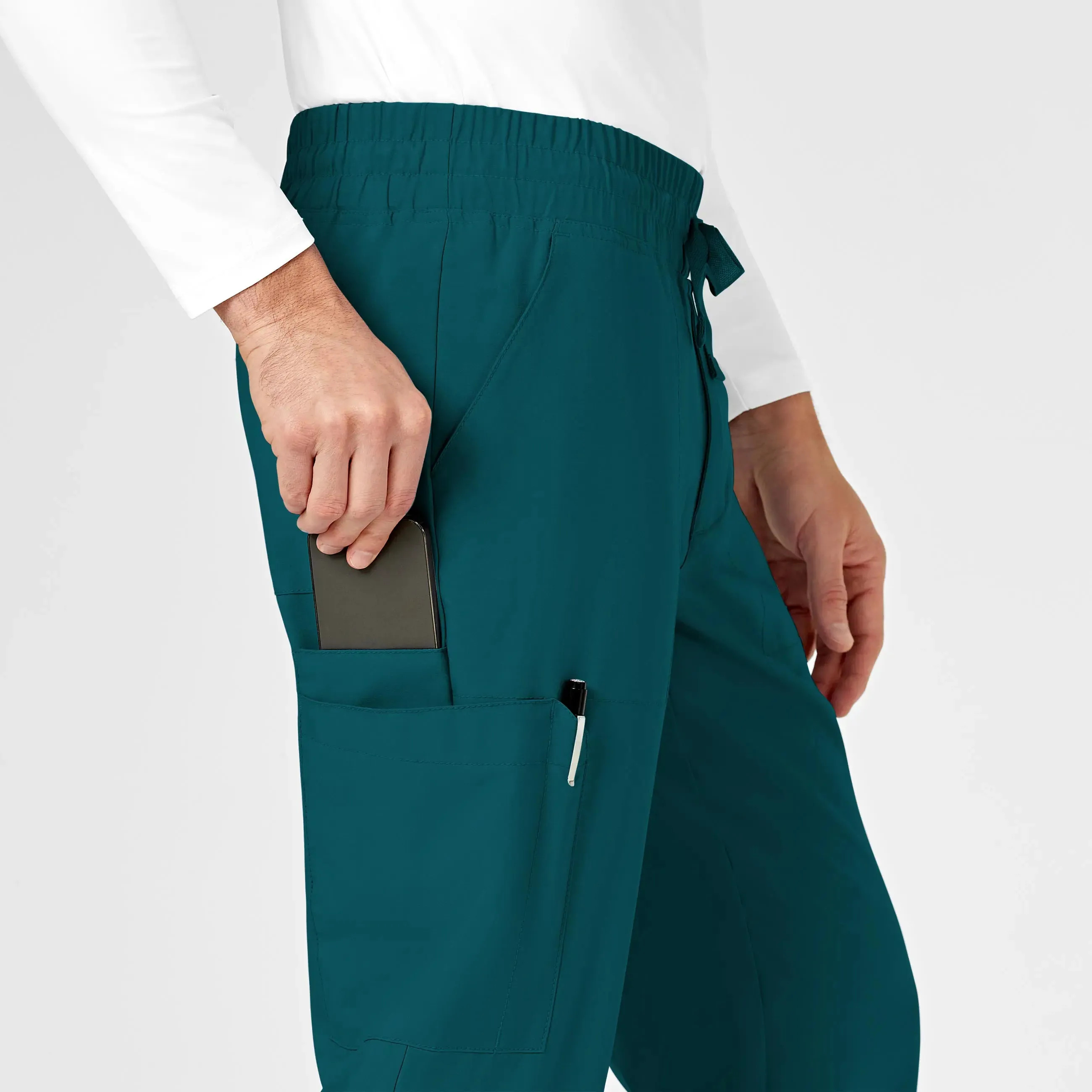 Wink Men's W123 Cargo Jogger Scrub Pant - Caribbean Blue