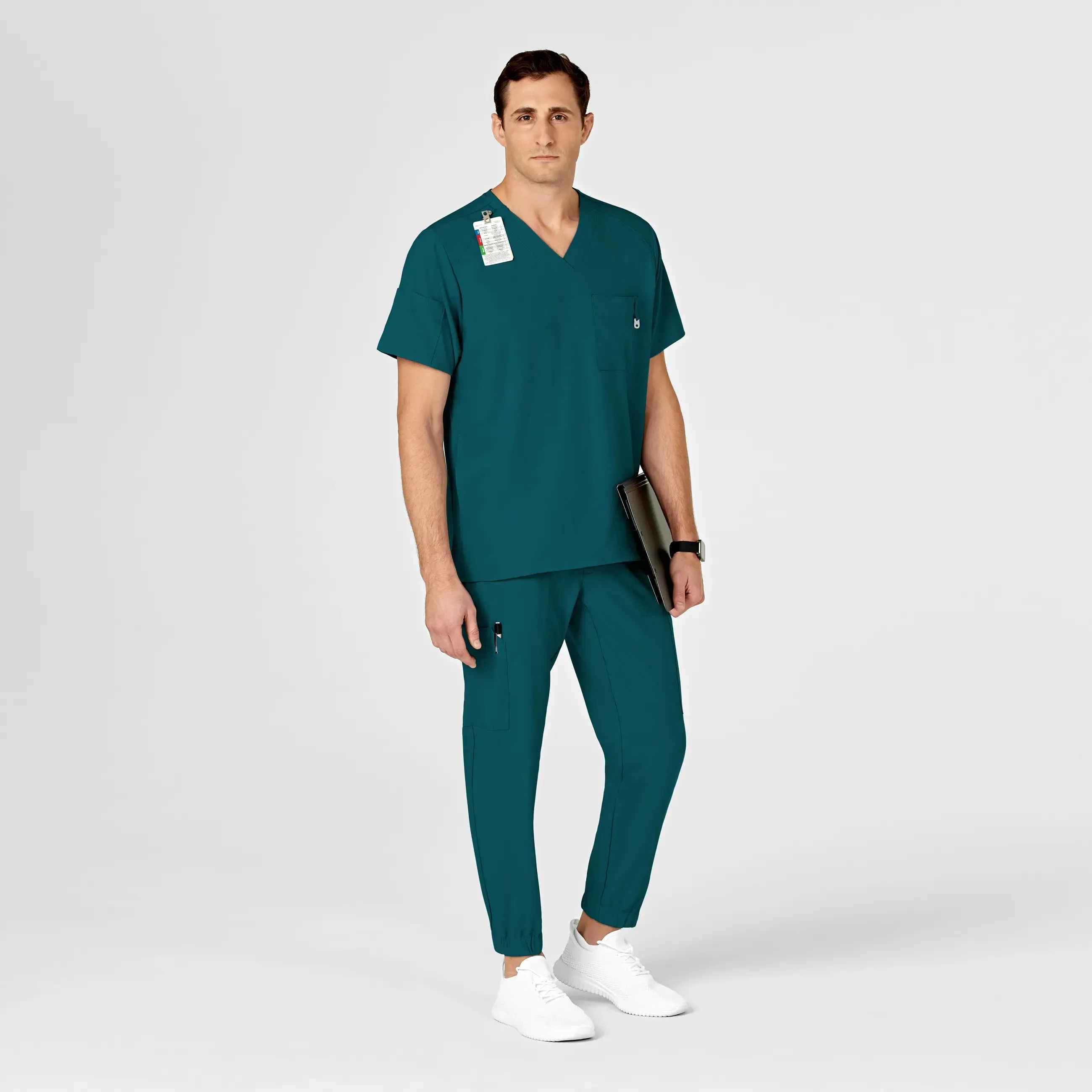 Wink Men's W123 Cargo Jogger Scrub Pant - Caribbean Blue