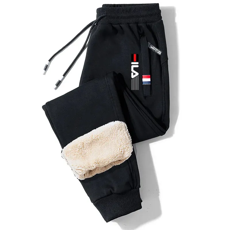 Winter Fleece Pants Men Lambs Wool Warm Male Trousers Casual Fashion Thicken Homme Clothing Plus Size Winter Joggers Sweatpants