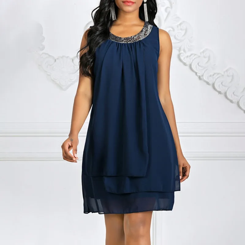 Women Sequins Tank Dress