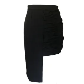 Women's Asymmetrical Pinched-Pleat Pencil Skirt - Sz. 8