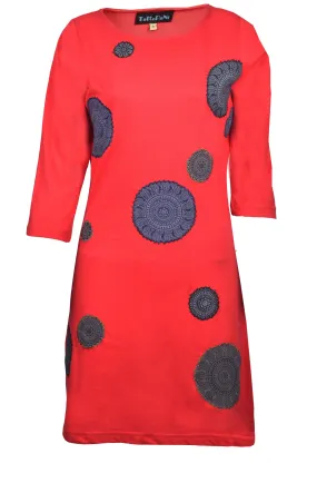 womens-quarter-sleeve-dress-with-mandala-embroidery-coconut